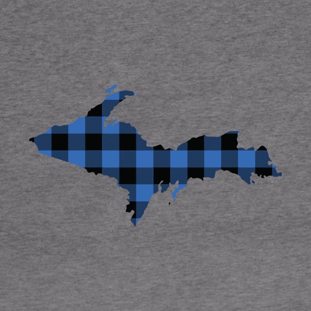 Upper Peninsula of Michigan Blue Flannel State by DoctorWatsonDesigns